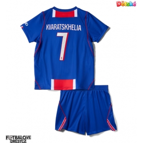 Paris Saint-Germain Khvicha Kvaratskhelia #7 Dětské Domácí dres komplet 2026-27 Krátký Rukáv (+ trenýrky)